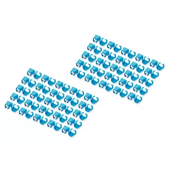 DIGITUS - kabelclips met kleurcodering - voor patchkabels - blauw (verpakking van 100) (A-CC-B)