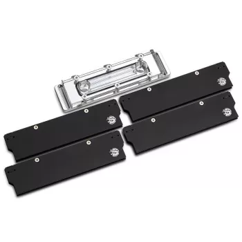 Bitspower Memory Cooler, DDR5, transparant, dubbelzijdig - 4 DIMMS