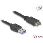 DeLOCK USB-kabel 10 Gbit/s Type-E Key A 20-polig stekker naar Type-A stekker 30 cm