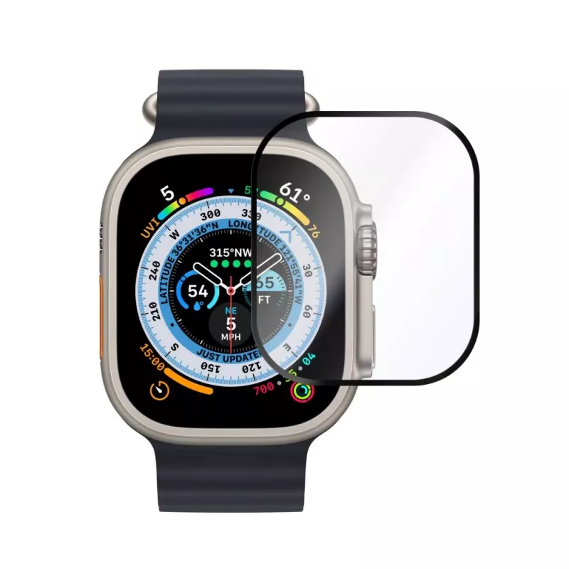 Fixed | Armor Tempered Glass voor Apple Watch Ultra 49mm/Ultra 2 49mm | zwart