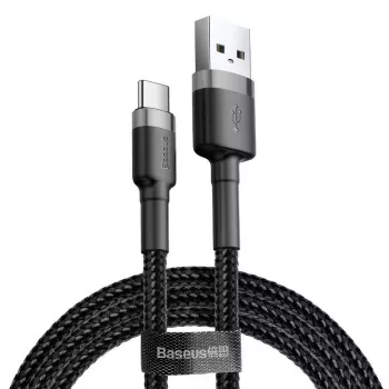 Baseus Cafule USB naar USB-C 3A 1m (grijs-zwart)