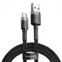 Baseus Cafule USB naar USB-C 3A 1m (grijs-zwart)