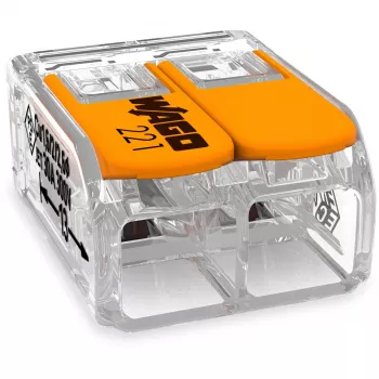 WAGO 221-612 - recht - 450 V - oranje - transparant - EN 60664