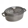 STAUB ovale gietijzeren pan 3,2 l grafiet