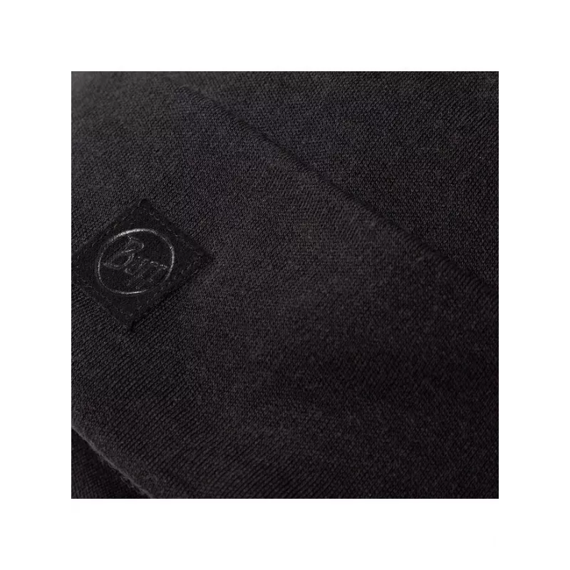 Buff zware merinowollen muts Loose Winter Cap - zwart