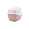 Overdekte kattenbak Savic Nestor wit-roze, overdekte gesloten bak, 56×39×38,5 cm