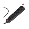 Power extension MACLEAN MCE183 — 1,4 m kabel, 5 Type F AC outlets, indoor, 2300 W