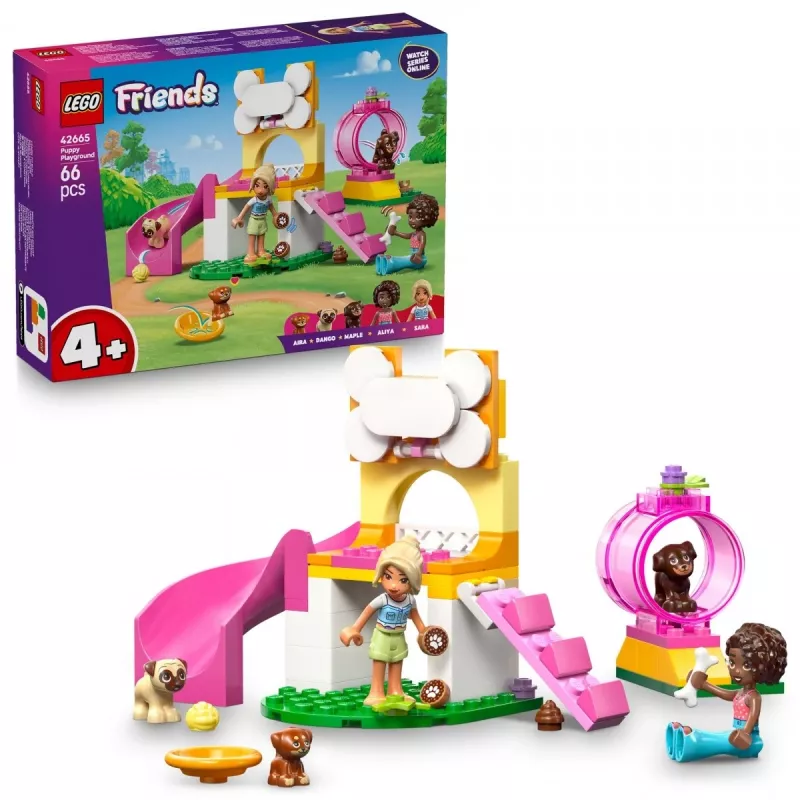 Constructiespeelgoed LEGO Friends hondjesspeelplaats set 42665, 66 onderdelen, 2 minifiguren, leeftijd 4+