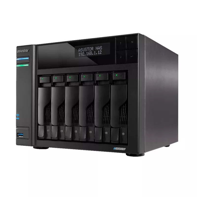 Asustor LOCKERSTOR 6 NAS desktop Intel® Celeron® N5105 8 GB DDR4 HDD ADM zwart