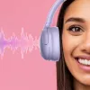 Koptelefoon MANTA HDP1001PU Rytmo Elegance paars over-ear bedraad, model HDP1001PU