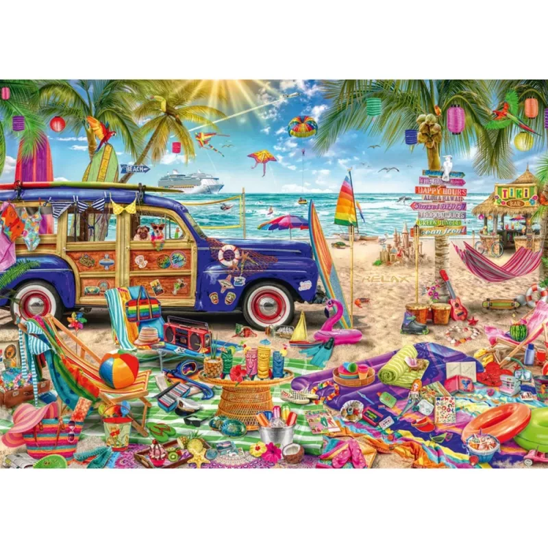 Sonnige Auszeit am Strand, puzzel 1000 stukjes