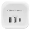 Stekkerdoos QOLTEC 52548 met 3× AC-stopcontacten en USB-aansluiting
