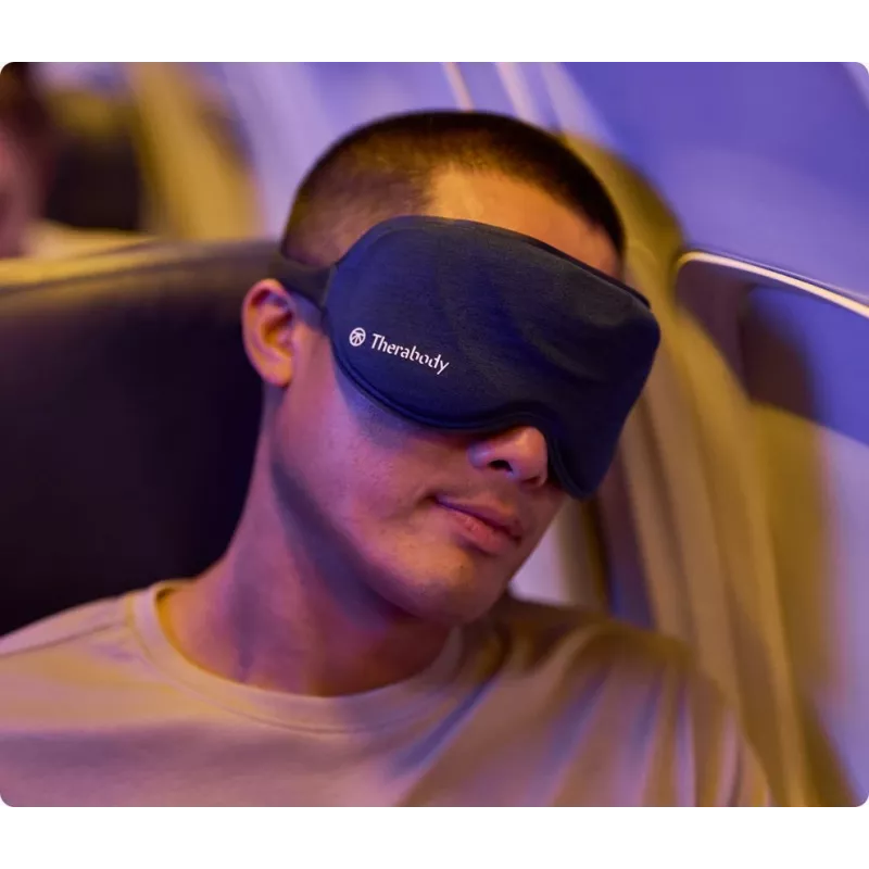 Therabody SleepMask massageapparaat face zwart, blauw
