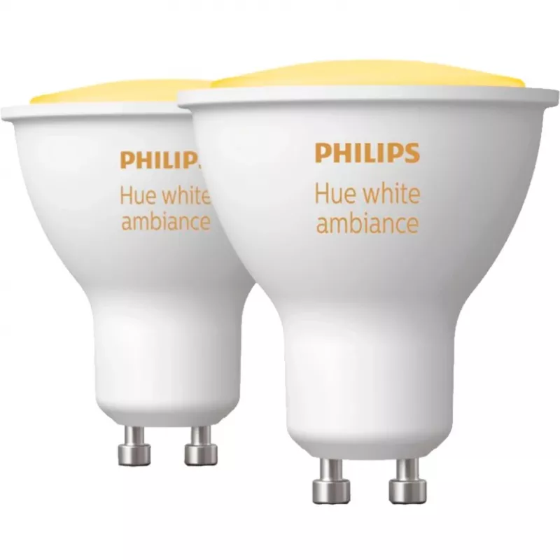 LED GU10-lampen dubbelpack met Hue Bridge – Philips Hue White Ambiance, vervangt 35W