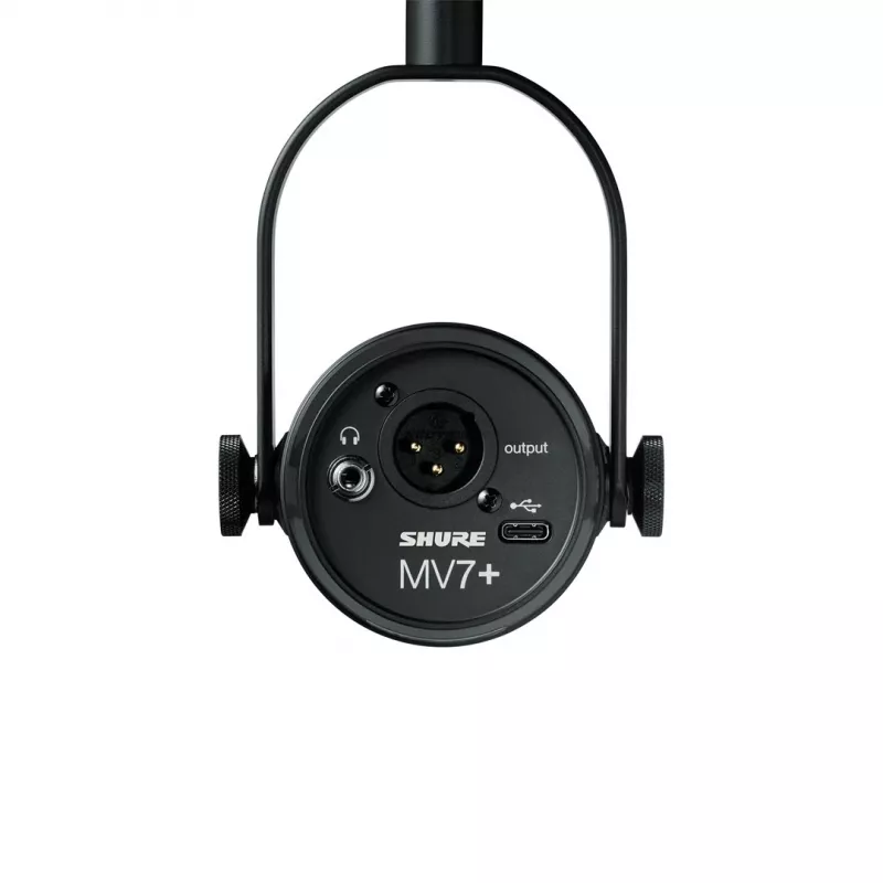 Shure MV7+-K - spraak- en zangmicrofoon met XLR/USB-C-aansluiting, zwart