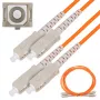 Glasvezelkabel Extralink EX.3692 — FTTH OM2 SC‑SC, 1 m, Vollduplex, rood