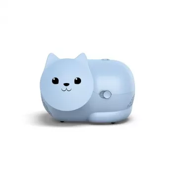 Mesh-vernevelaar Omron Nami Cat NE-C303K-KDE — tafelinhalator, 0,35 ml/min, voor kinderen en volwassenen, blauw, B235 × T148 × H157 mm