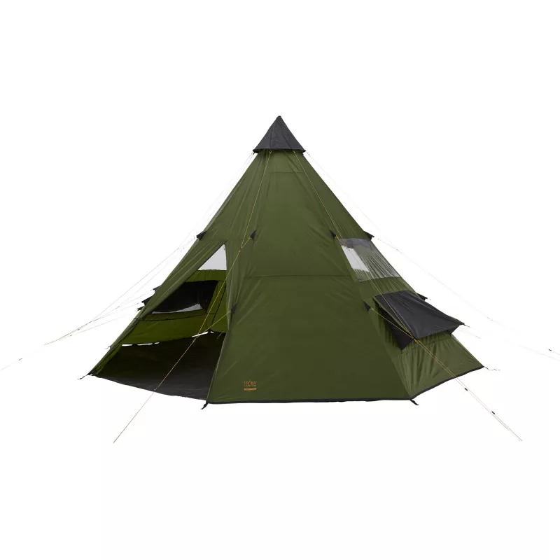 Tent Grand Canyon zwart FALLS 8 8P olijfgroen — 8-persoons kampeertent