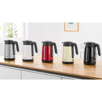 Elektrische waterkoker Bosch TWK7L464 – 1,7 L inhoud, 2400 W, rood, kunststof behuizing