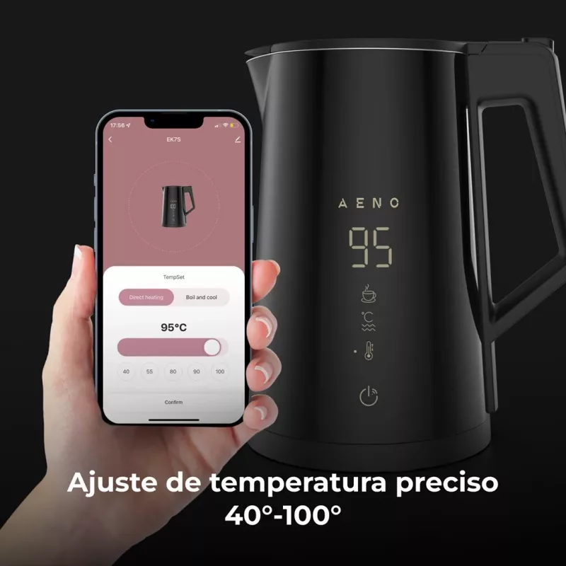 AENO EK7S Waterkoker 1,7 L 2200 W Zwart