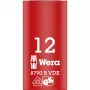 VDE Zyklop-dopsleutelinzetstuk, 12mm, 3/8 rood/geel, geïsoleerd tot 1.000 volt