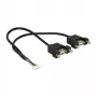 USB-kabel DeLOCK 84839 USB 2.0 0,25 m 2 x USB-A zwart