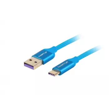 USB-2.0-kabel LANBERG CA-USBO-21CU-0010-BL — USB A naar USB C, 1 m, blauw
