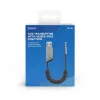 Savio TR-16 transmitter AUX-adapter met handsfree functie, Bluetooth 5.3, Google Assistant/Siri