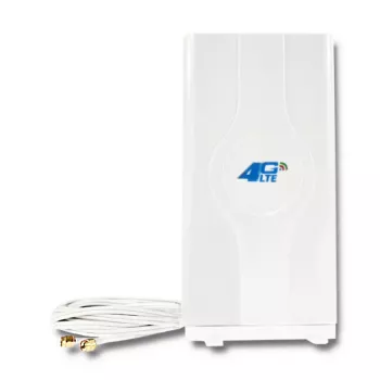 Rondstraalantenne QOLTEC 57013, 0,6–2,7 GHz, 30 dBi, verticale polarisatie, 50 Ω, witte ABS-behuizing