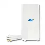 Qoltec 57013 rondstralende 4G LTE-binnenantenne, 2x SMA, 0,6-2,7 GHz, 30 dBi, verticale polarisatie, 50 Ω, wit ABS