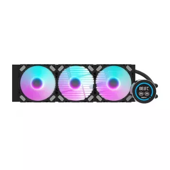 360mm computerradiator Darkflash DN-D360 zwart — 360mm vloeistofkoelingsradiator, ondersteuning voor 3x120mm ventilatoren