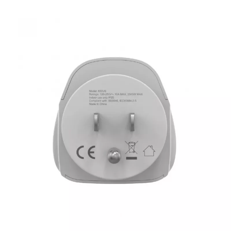 Reisadapter GEMBIRD A-AC-USMINTF — wereld-naar-US-stekker, 10 A