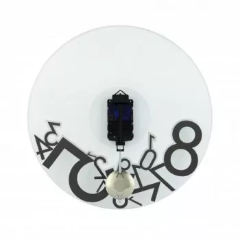 NeXtime klok 8115 Dropped, Ø43 cm, wand, zilver