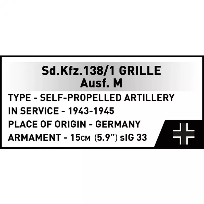 Bouwmodelbouwpakket Cobi SD.KFZ.138/1 Grille, 720 onderdelen, tentoonstellingsmodel