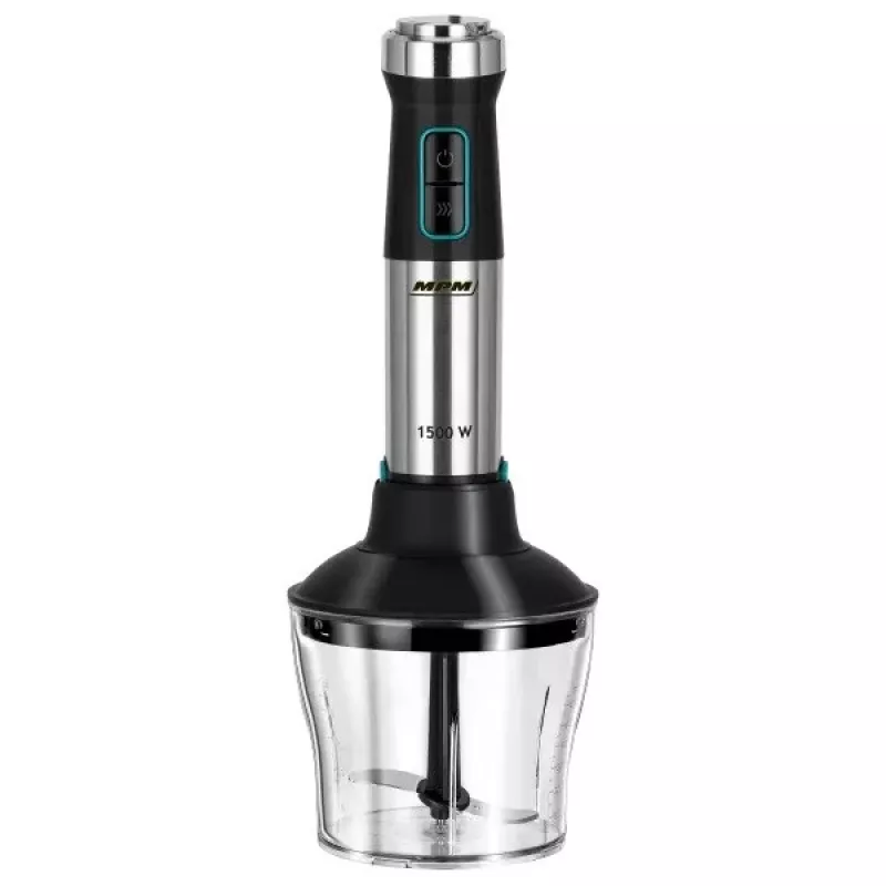Staafmixer MPM MBL-42M — 1500 W, RVS behuizing, variabele snelheid, turbo, accessoires
