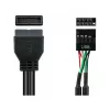 Good Connections adapter pin-header USB3.0 stekker-USB2.0 bus 0,3m