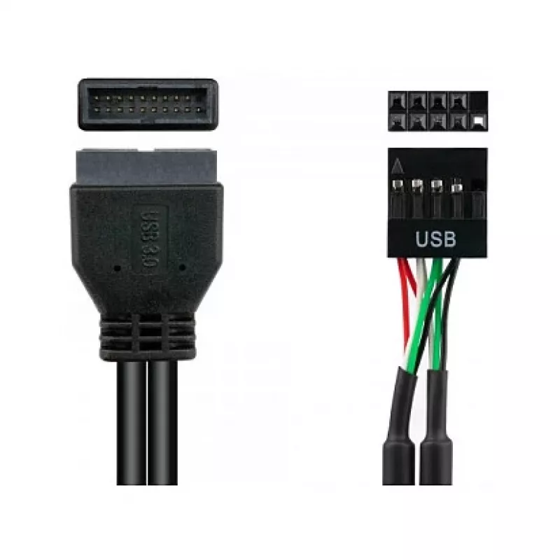 Good Connections adapter pin-header USB3.0 stekker-USB2.0 bus 0,3m