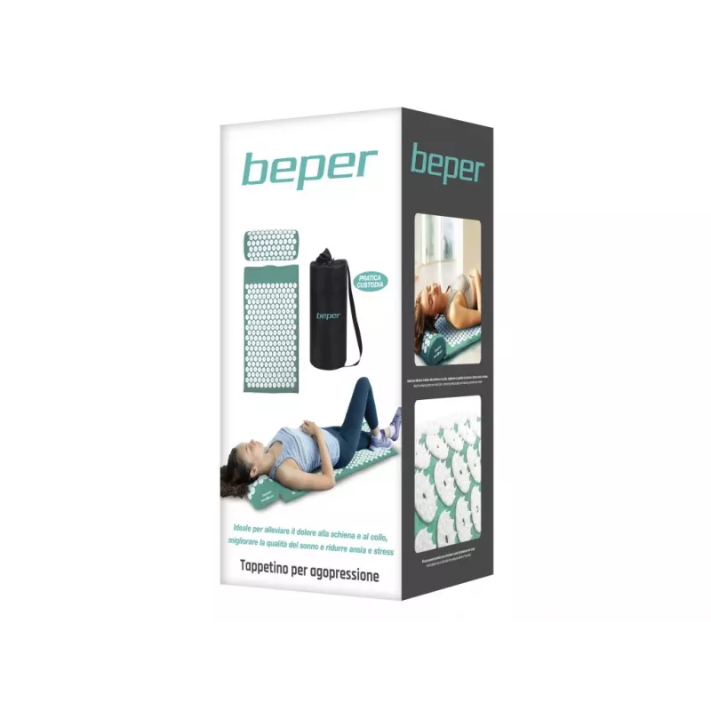 Beper C301ACC001 acupressuurmat en kussen, 42 x 68 cm