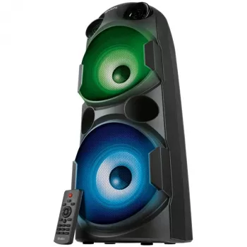 SVEN PS-750 2x40W; LED-display; TWS; FM-radio; AUX; USB/SD-kaartondersteuning; verlichting; microfooningang (karaoke); afstandsbediening; ingebouwde equalizer