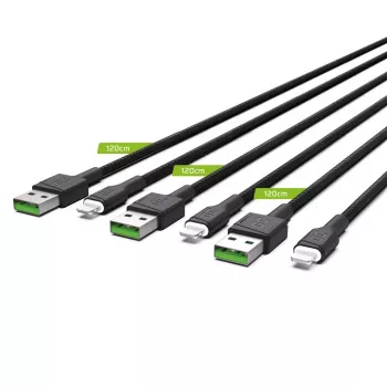 Lightning-kabel Green Cell KABGCSET05 1,2 m zwart