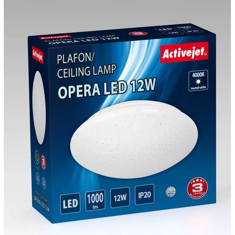 Moderne LED-plafondlamp Activejet OPERA LED 12W