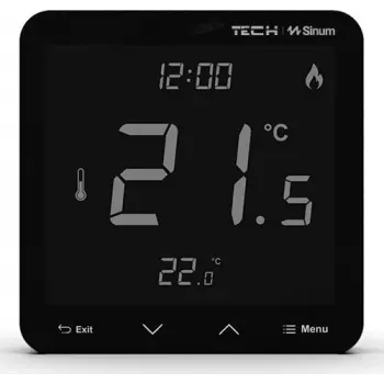 Bedrade ruimtethermostaat R-S3 WG.23.0060 zwart 230V – bedrade ruimtethermostaat, 230 V, zwart
