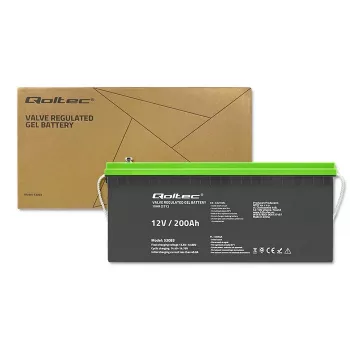 Qoltec batterij Gel | 12V | 200Ah | GEL | 59,5 kg