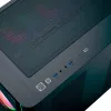 Tower-pc-behuizing AEROCOOL P500C EVO-G-BK-v1 met 2 glazen zijpanelen, zwart