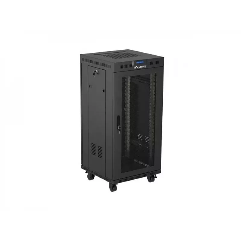 Rackkast LANBERG FF01-6624-23BL 24U vrijstaand 19 inch 600×600 mm IP20 zwart