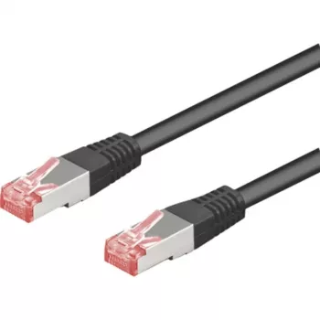 Wentronic Goobay CAT 6 patchkabel, S/FTP (PiMF), zwart, 10 m - LSZH halogeenvrij, koper (68694)