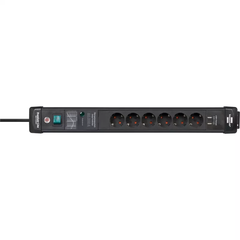 Verlengsnoer Brennenstuhl 1951160606 3 m 6 AC-stopcontacten binnen zwart