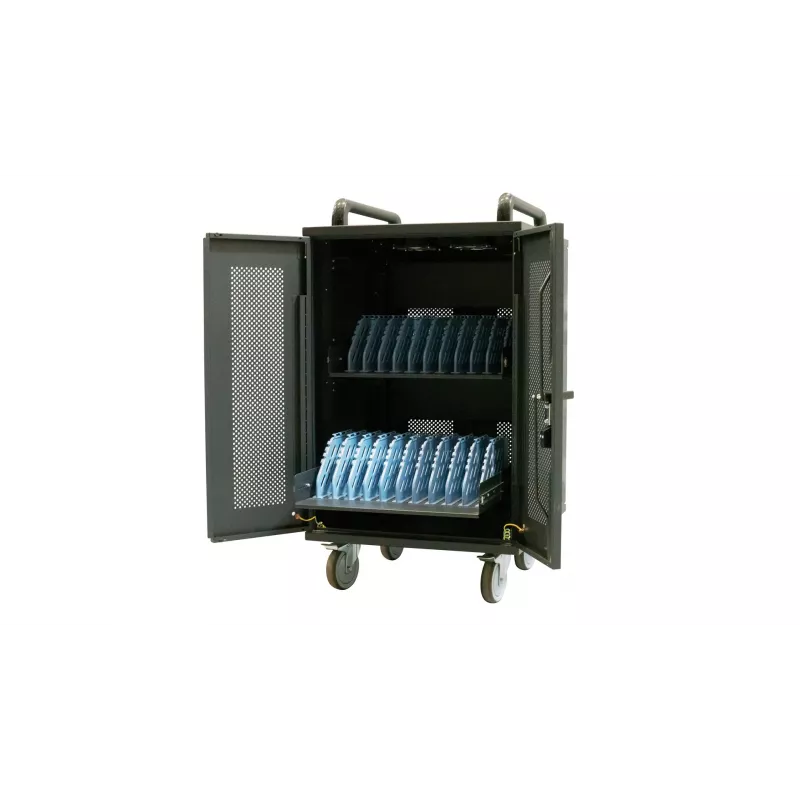 Avtek International Avtek Charging Cart 20 draagbare apparaatbeheerkast zwart