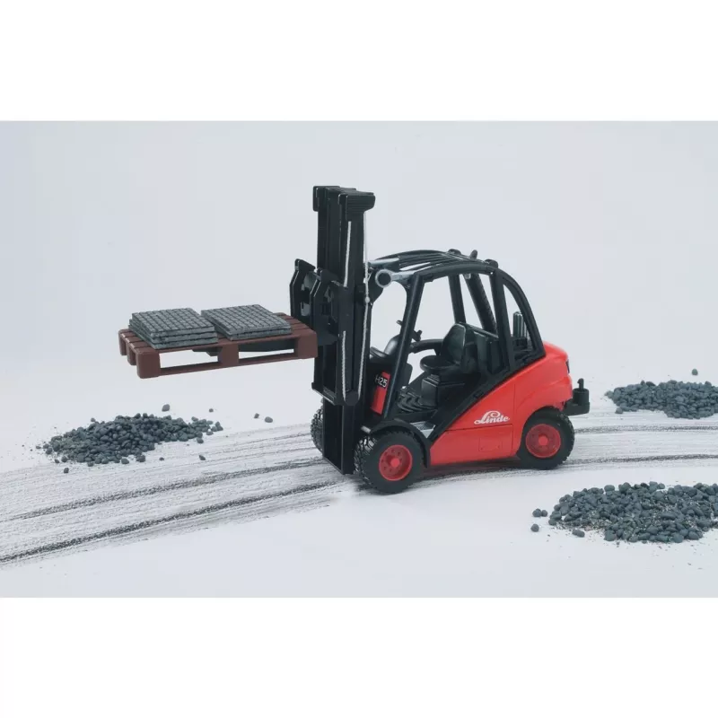 Heftruck Bruder Linde H30D met 2 pallets