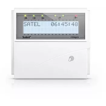 SATEL LCD-toetsenbord (witte achtergrondverlichting, 125 kHz naderingskaartlezer) INT-KLCDR-W